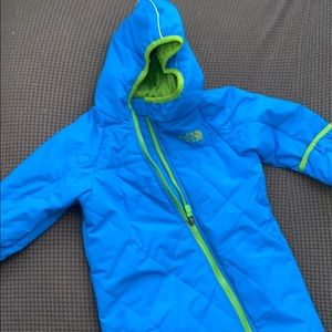 North Face Teal snowsuit size 12-18 months